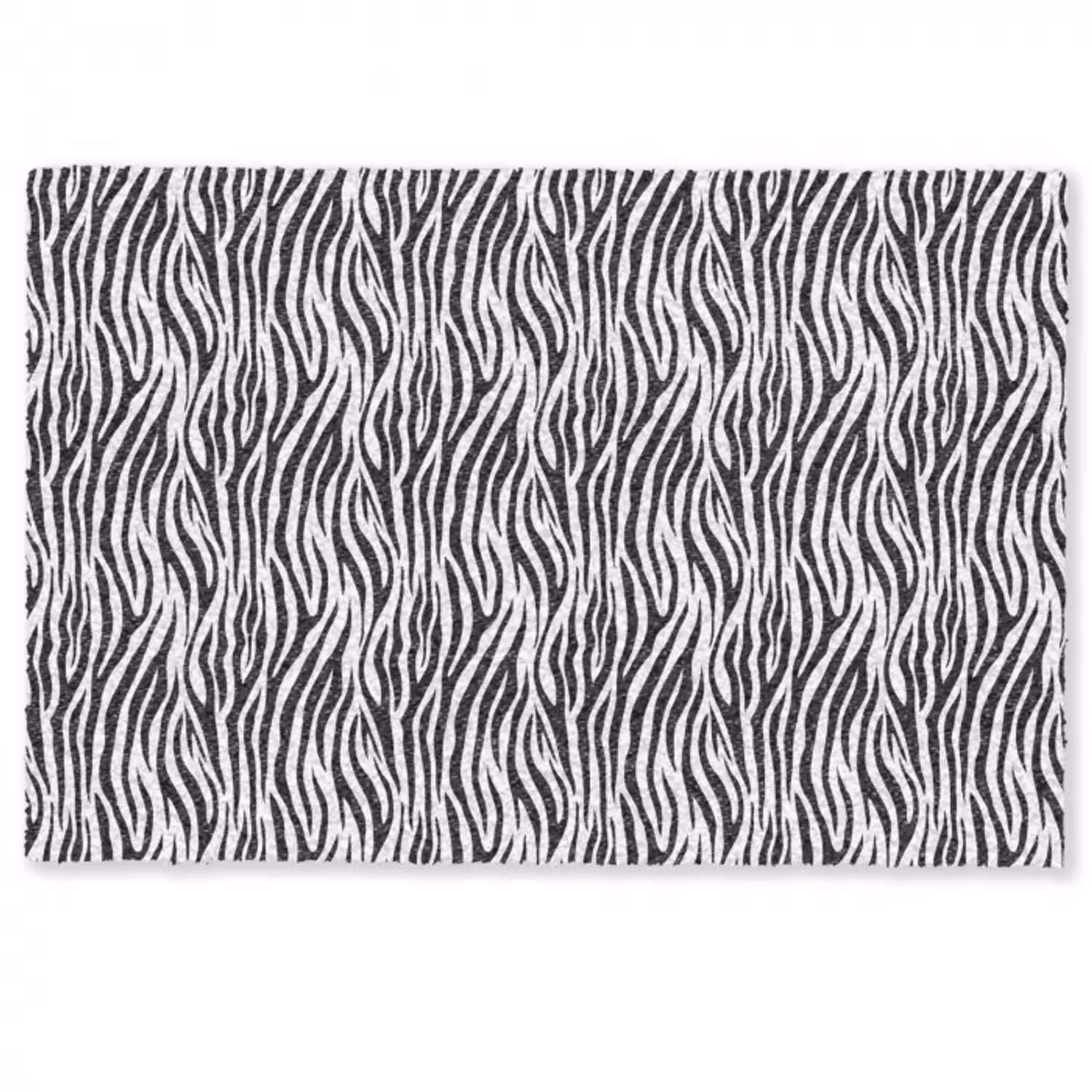 Fußmatte - Schwarz - Weiß - Zebra - Muster