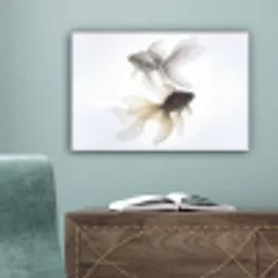 Goudvissen - Modern - Wit canvas 2cm klein -sfeer4