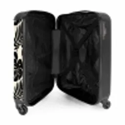 Modern - Monstera - Zwart NBS - Handbagage koffer - Volwassenen Unisex middel -binnenkant