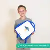 Blauw ruimteschip met lichtstraal Kinderrugzak - Blauw middel -sfeer1_NL