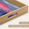 Schilderij - Zonsondergang - Bloemen - Rivier Dienblad Rechthoek middel -USP_HandgreepNL