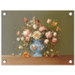 Neutral - Bloemen - Boeket - Vaas tuinposter los doek klein -3d
