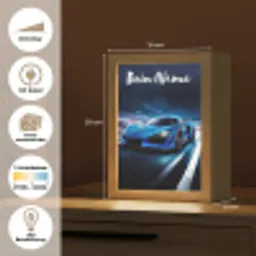 Auto - Blauw - Jongens - Kind Light Box met kabel (Kinderlampje) klein -USP_websiteoverzichtDE