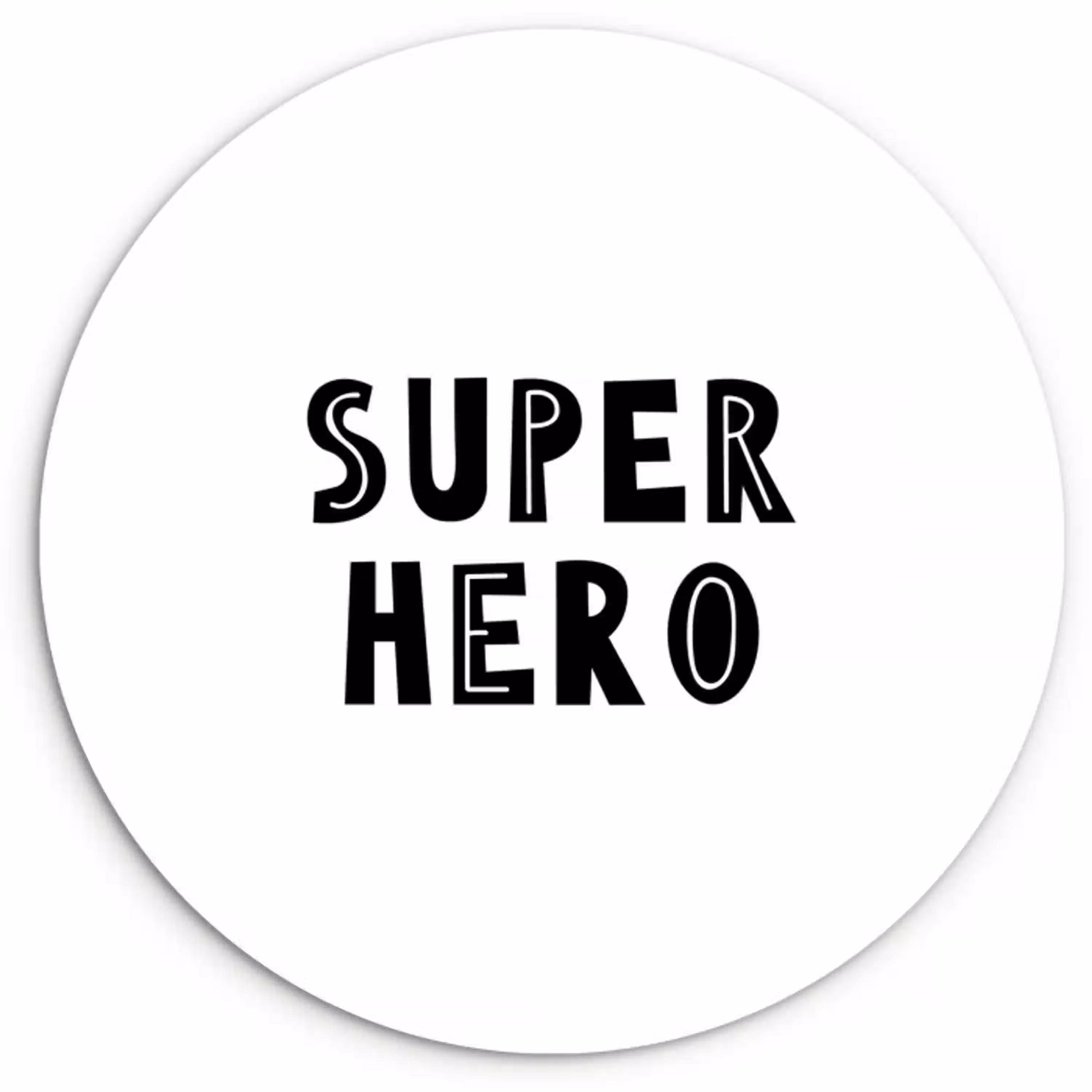 Jongens - Quotes - Super hero - Kind - Spreuken Wandcirkel kunststof plaat 5mm dik klein -3d
