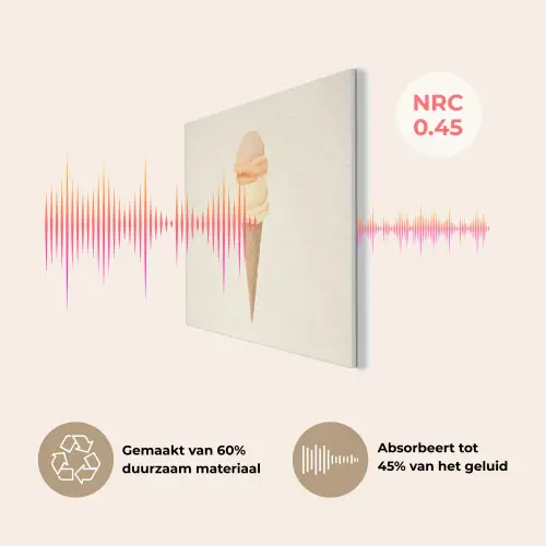 Minimalistisch - Schepijs - Hoorntje - Beige PET vilt klein -USP_NL