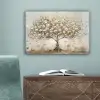 Boom - Beige - Goud - Verflook - Grijs canvas 2cm klein -sfeer4