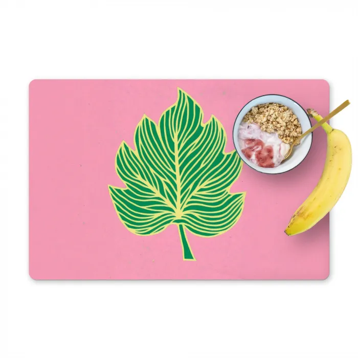 Blad - Groen - Illustratie - Minimalistisch Placemat vinyl groot -zzzproduct_Kitchenyeah-website