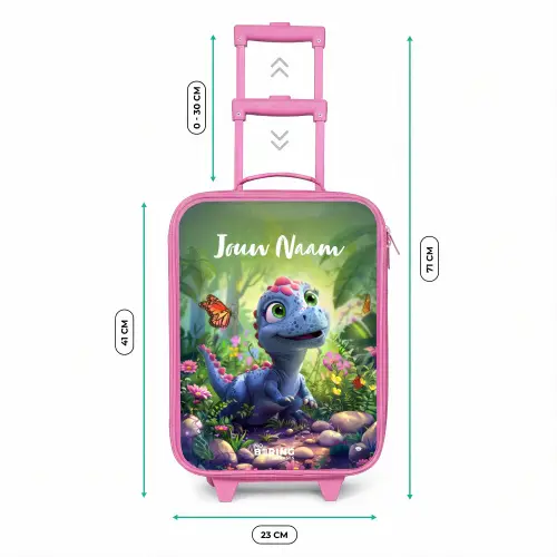 Donny Dino Kinderkoffer - Roze klein -productfoto_formaten