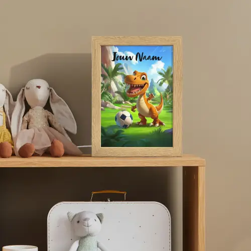 Dino - Voetbal - Groen Light Box met kabel (Kinderlampje) klein -sfeer2_kind