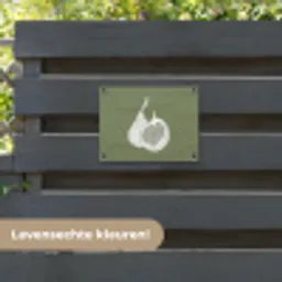Vijgen - Minimalistisch - Getekend - Mosgroen tuinposter los doek klein -sfeer3