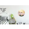 Viooltjes - bij - Zonlicht Wandcirkel aluminium klein -kinderkamer
