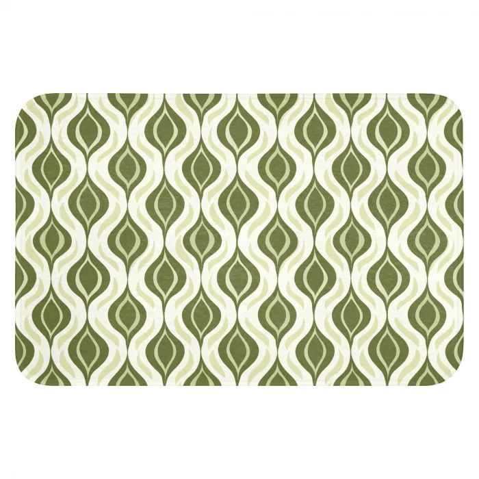 Patroon - Retro - Groen WCmat klein 1009 -3d