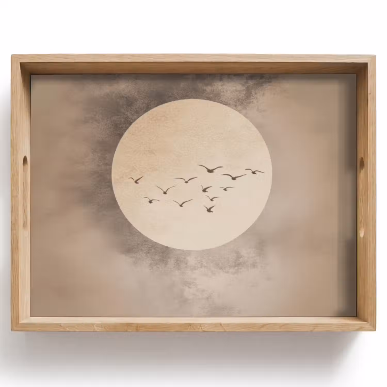 Dienblad - Vogel - Beige - Japandi
