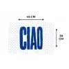 Ciao - Stippen - Roze - Wit Placemat vinyl groot -specs
