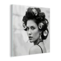 Edgy - Vrouw - Zwart - Wit plexiglas 5mm klein -z3d