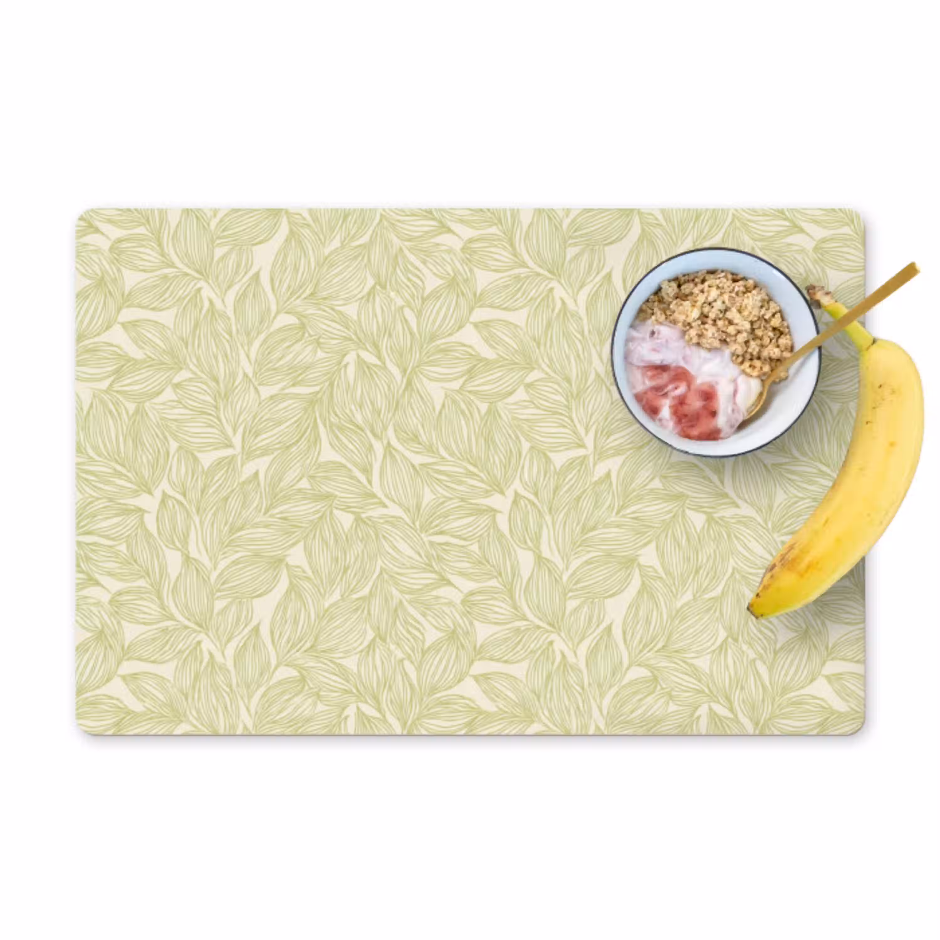 Saliegroen - Botanisch - Bladeren - Handgetekend - Patroon Placemat vinyl groot 368 -zzzproduct_Kitchenyeah-website