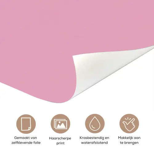Tekst - Modern - Roze deurposter klein -closeup_NL