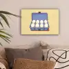 Eieren - Doos - Minimalistisch - Blauw canvas 2cm klein -sfeer1