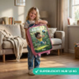 Jongen - Voetbal - Bos - Bomen Kinderkoffer - Roze klein -sfeer2_DE