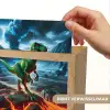 Dino - Lava - Groen - Jongens Light Box met kabel (Kinderlampje) klein -USP_websiteprintNL