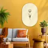 Illustratie - Tulp - Zwart Wandcirkel Ovaal Glas middel -sfeer4