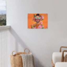 Vlinders - Vrouw - Zonnebril - Kleurrijk tuinposter los doek klein -sfeer8