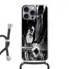 Hardloopschoenen - Rennen - Druppels - Zwart Hoesje iPhone 16 Pro Max met koord klein -3d