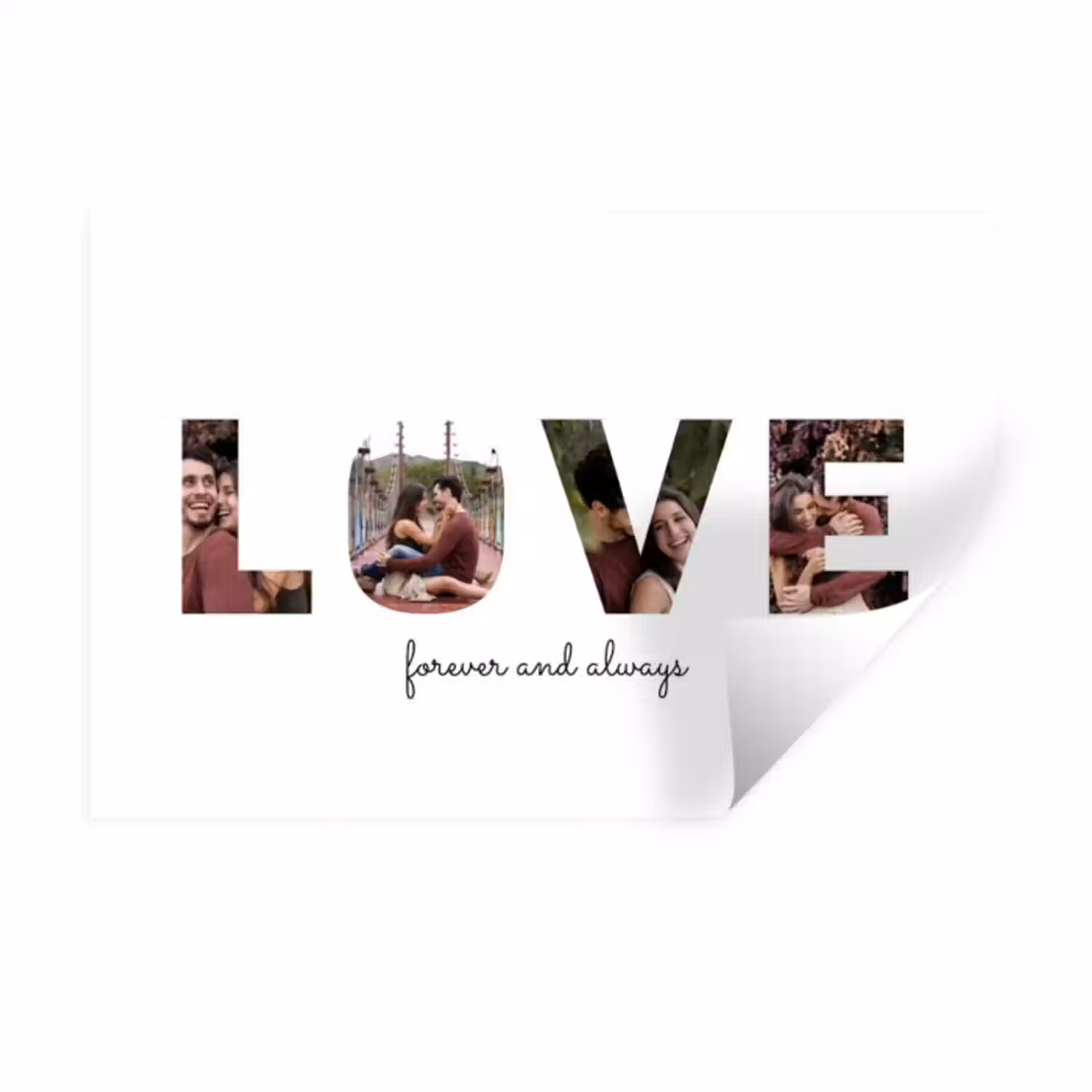 Gepersonaliseerde muursticker - Love - Lettercollage