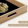Cupcake - Eten - Goud - Zwart Dienblad Rechthoek middel -USP_HandgreepNL
