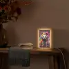 Panda - Jas - Graffiti - Oranje Light Box met kabel (Tafellamp) klein -sfeer4