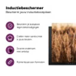 Rietpluimen - Gras - Zonsondergang - Goud - Serene Inductie beschermer vinyl 3mm klein -zzzzzzz-cc-usp