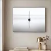 Zeilboot - Zwart - Water - Silhouet Textielframe zwart klein -sfeer2