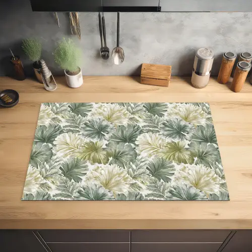 Bladeren - Botanisch - Groen Inductie beschermer vinyl 3mm klein 276 -sfeer5