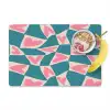 Blauw - Vlakken - Patroon - Hartjes Placemat vinyl groot 368 -zzzproduct_Kitchenyeah-website