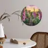 Vingerhoedskruid - Bloemen - Tuin Wandcirkel behangsticker klein -sfeer3