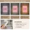 Love - Roze - Spiegeling Light Box met kabel (Tafellamp) klein -USP_lichtkleurDE