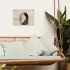 Grafisch gebogen motief - Beige tuinposter los doek klein -sfeer7