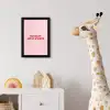 No rain no flowers - Minimalistisch - Roze - Bloem fotolijst zwart zonder passe partout klein -usfeer4_kinderkamer