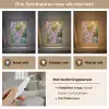 Sierlijke - Vlinder - Paarse - Bloemen Light Box met kabel (Tafellamp) klein -USP_lichtkleurNL