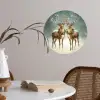 Kerstmagie - Winterwoud - Rendier Wandcirkel behangsticker klein -sfeer3