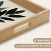 Ovaalvormige bladeren - Diep groen - Symmetrisch Dienblad Rechthoek middel -USP_HandgreepNL