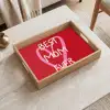 Moeder - Quote - Hartje - Rood Dienblad Rechthoek middel -sfeer1