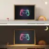 Grafisch - Controller - Neon - Verfspatten Light Box met batterij (Wandlamp kind) middel -sfeer3_kind