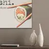 Sushi - Zalm - Rijst - Japans PET vilt klein -sfeer6_closeup