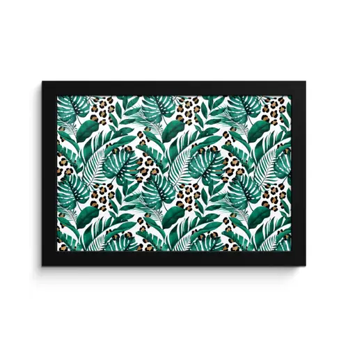 Bladeren - Tropisch - Jungle fotolijst zwart zonder passe partout klein -3d