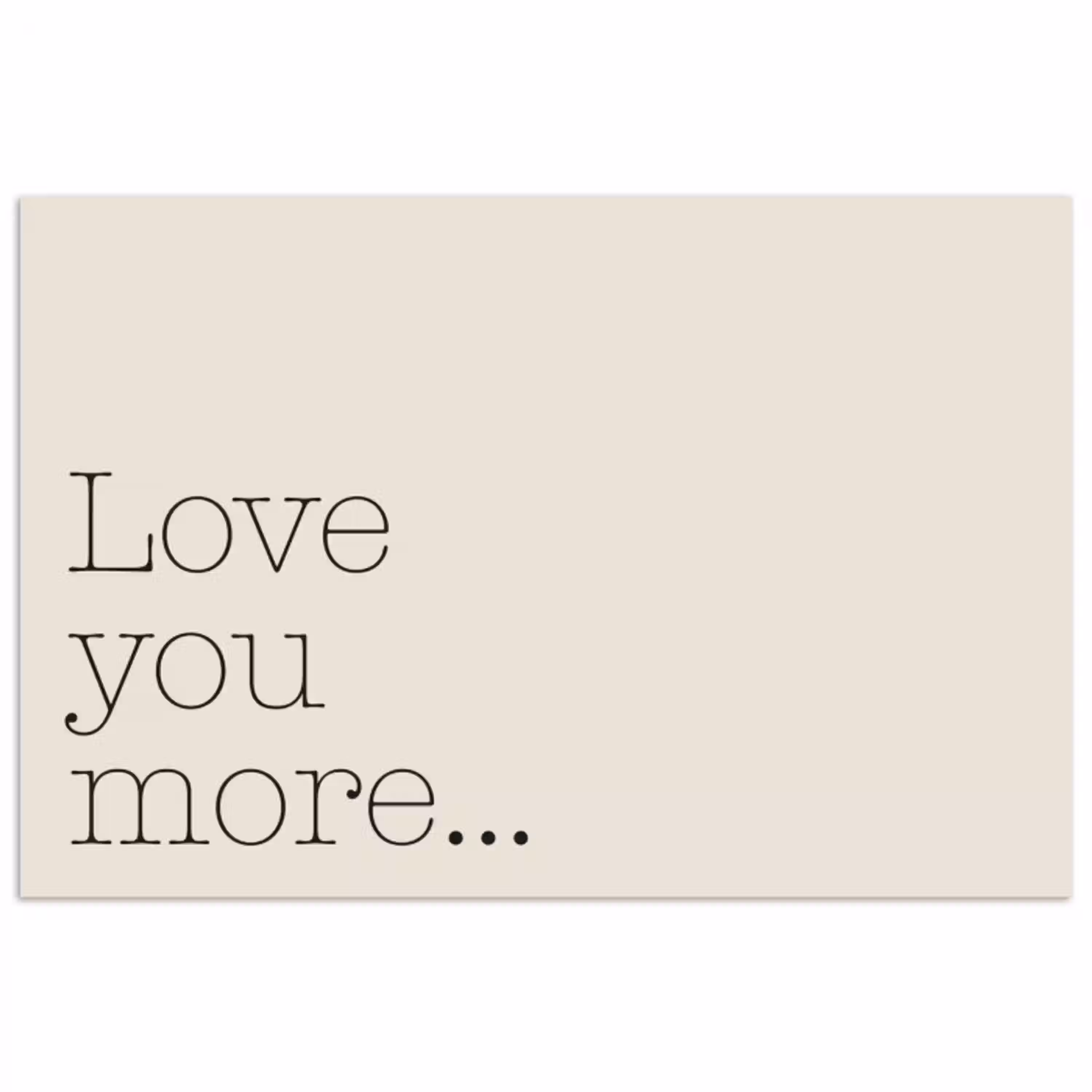 Minimalistisch - Love - Beige poster papier klein -3d