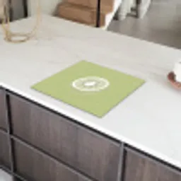 Kiwi - Lijntekening - Minimalistisch - Groen Inductie beschermer vinyl 3mm middel -sfeer8