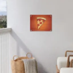 Pizza - Kaas - Rood - Pepperoni tuinposter los doek klein -sfeer8