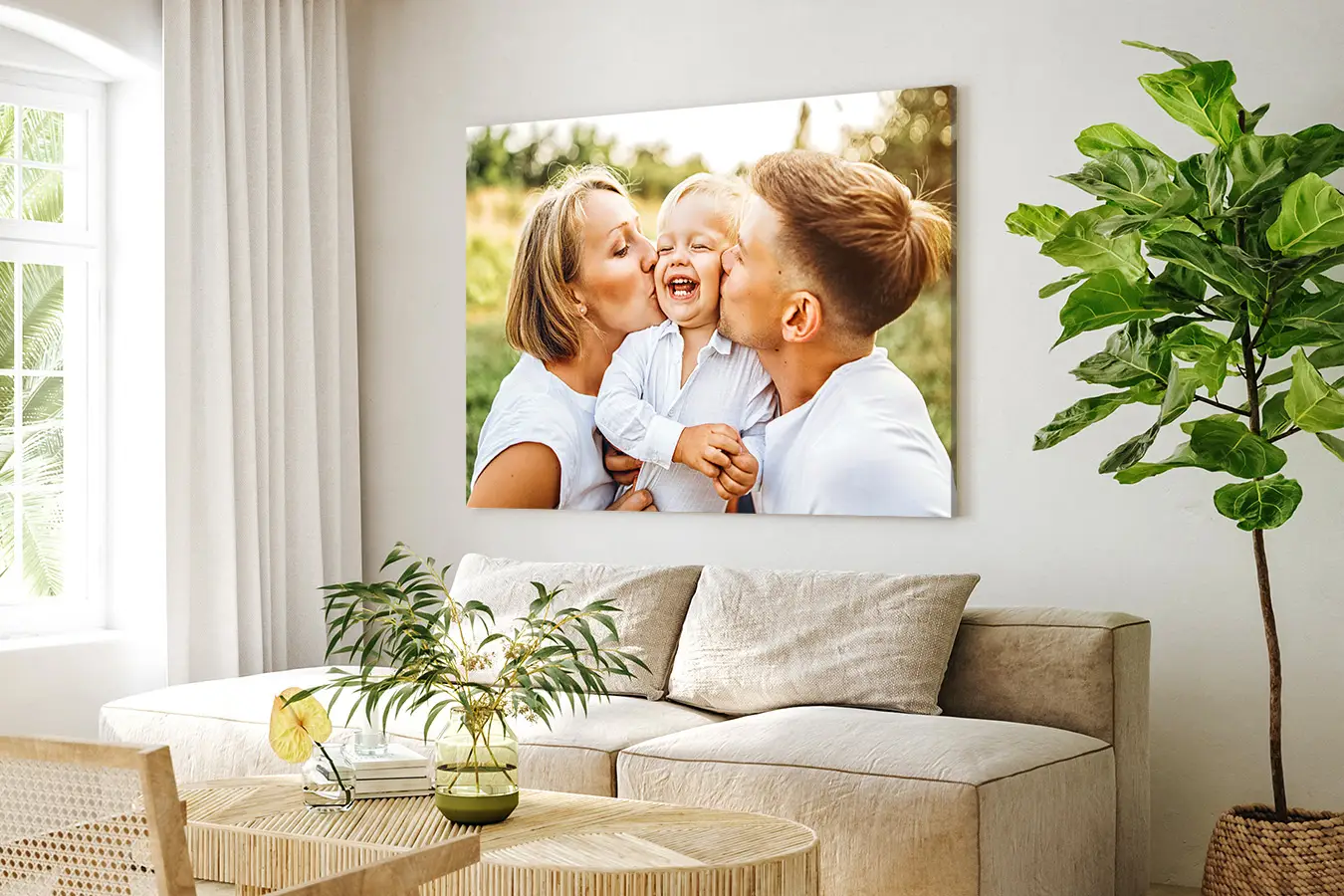 Foto op canvas in modern interieur