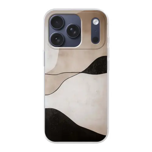 Contourlijnen - Abstracte landschap Telefoonhoesje iPhone 17 Pro klein -3d